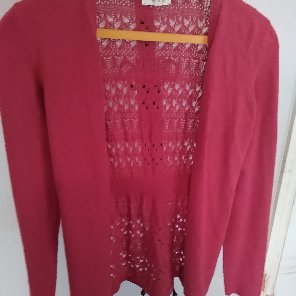 Dark Rose open front sweater cardigan